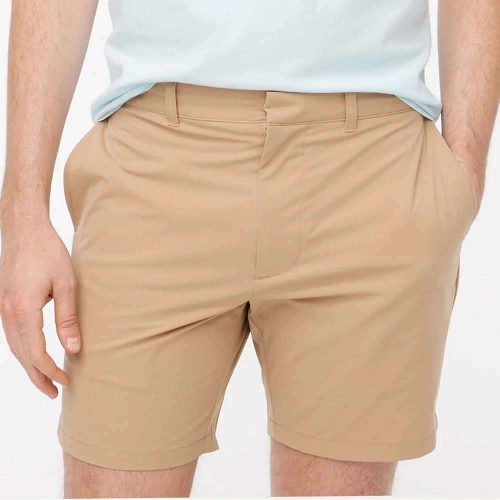 J.Crew Tan 7” Tech Shorts Size 29